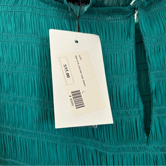 Strut & Bolt Emerald Green Ruffled Maxi Dress - Picture 2 of 7